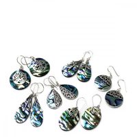 Ezüst és Kagyló Fülbevalók